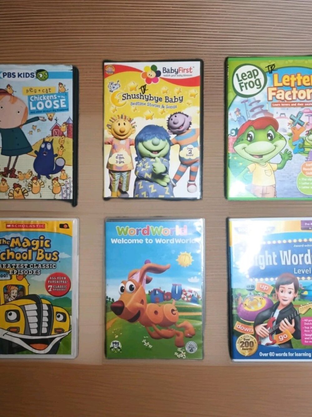 Lot of 6 Kids Educational DVDs - Rock N Learn DVD Lot Music Videos Sight Words +